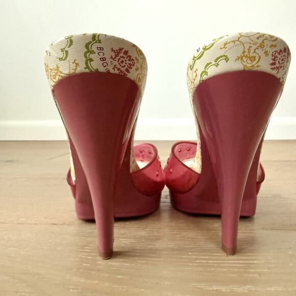 Bcbg Max Azria Women Jelly Heels Y2K Barbie Platforms Size 8 Vintage High Heels - Picture 5 of 8